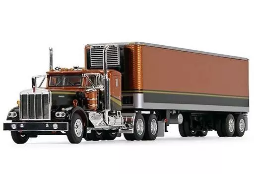ミニカー　1/64 ケンワース W900A 36インチスリーパー 40フィート リーファー付き ビンテージトレーラ [FG69-1030]