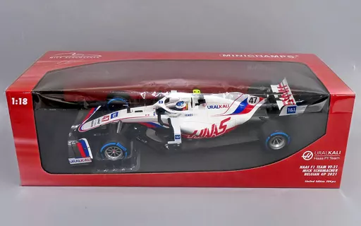 ミニカー　1/18 ウラルカリ ハース F1 チーム VF-21 ミック・シューマッハ ベルギーGP 2021 「MINICHAMPS」 [110211347]