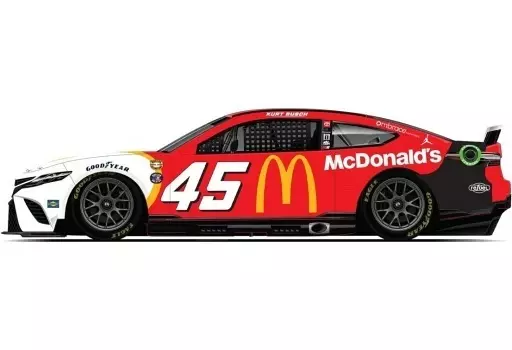 ミニカー　1/24 カート・ブッシュ マクドナルド スローバック TOYOTA カムリ NASCAR 2022 ネクストジェネレーション #45 「カラークロームシリーズ」 [C452223MCTUBCL]