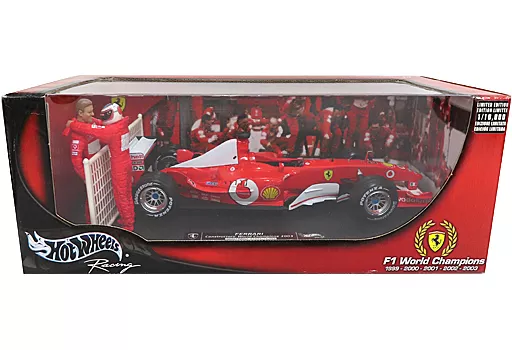 1/18 FERRARI Constructors World Champion 2003 Shell #2(レッド×ホワイト) 「Hot Wheels Racing」 [G3764](箱・ジャケット・ケース不備(中))