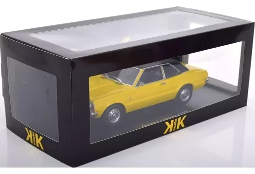 ミニカー　1/18 Ford Taunus L Sedan 1971(イエロー×ブラック) [KKDC180973]