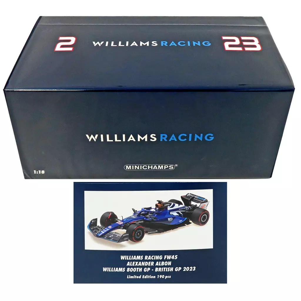 ミニカー　1/18 ウィリアムズ レーシング FW45 アレクサンダー・アルボン イギリスGP 2023 ウィリアムズ GP参戦800戦目仕様 [117231123]