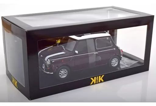 ミニカー　1/12 Mini Cooper Sunroof 左ハンドル(パープルメタリック×ホワイト) [KKDC120075L]