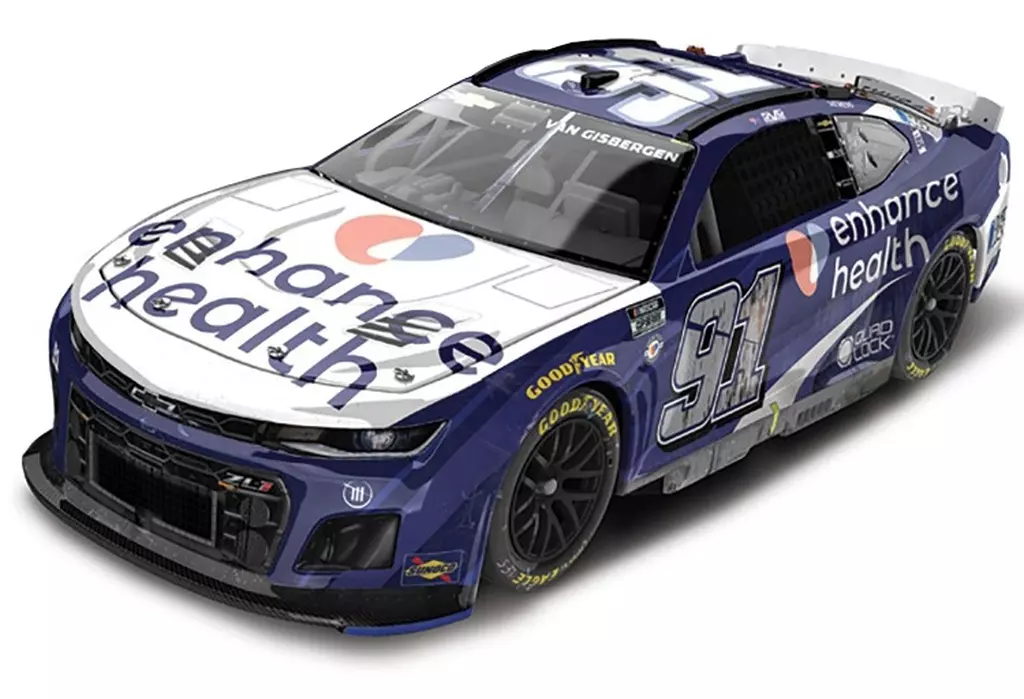 ミニカー　1/24 ENHANCE HEALTH 2023 シボレー カマロ ZL1 シェーン・ヴァン・ギスバーゲン #91 シカゴストリートコース ウィナー [LR287296]