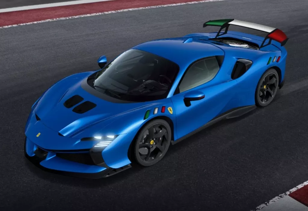 ミニカー　1/18 Ferrari SF90 XX Stradale Blue France - With Black Roof ケース付 [P18237ITAV ]