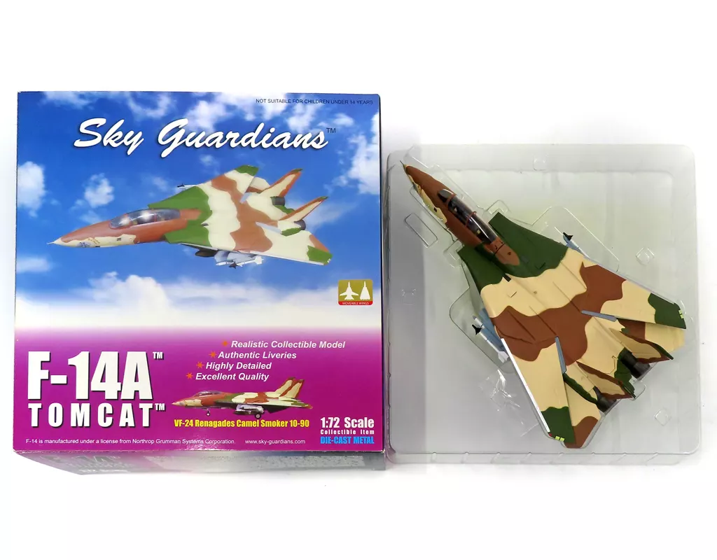 ミニカー　1/72 F-14A ”TOMCAT” VF-24 Ranagades Camel Smoker 10-90 [WTW-72-009-008]