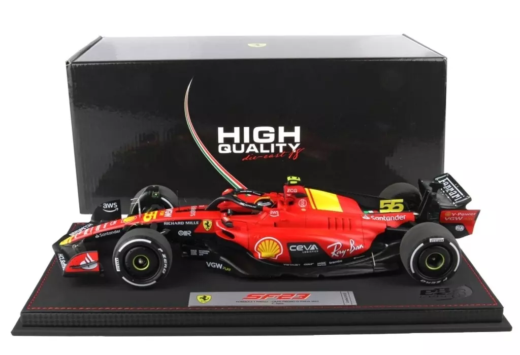 ミニカー　1/18 Ferrari SF-23 GP ITALY Monza 2023 - Luxury Packaging Carlos Sainz Figure w/Helmets ケース無 [BBR231855BDIE]