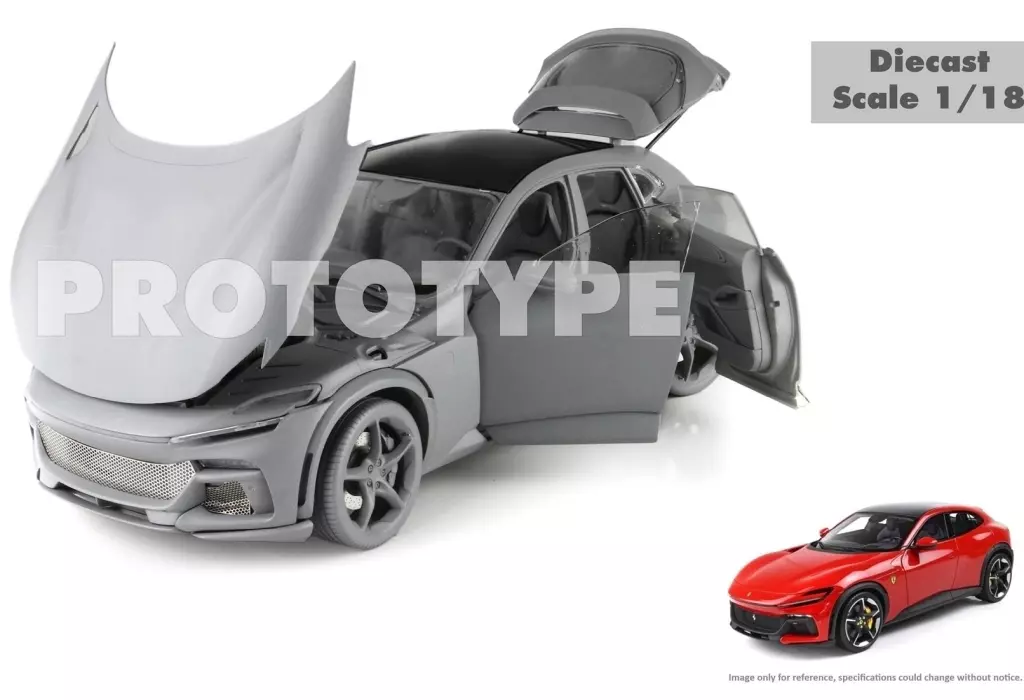ミニカー　1/18 Ferrari Purosangue Diecast Full Open - Luxury Pack Rosso Corsa ケース無 [HE180052ADIE]
