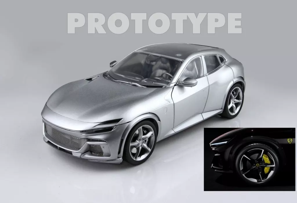 ミニカー　1/18 Ferrari Purosangue Diecast Full Open - Luxury Pack Nero Purosangue ケース無 [HE180052DDIE]