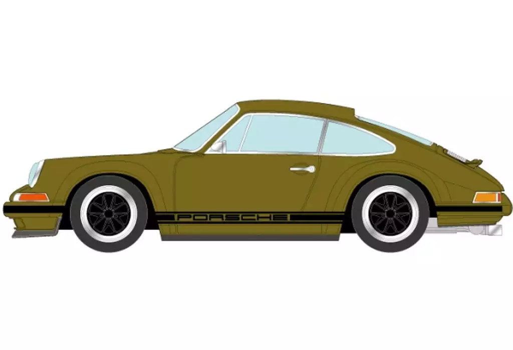 ミニカー　1/18 Singer 911 (964) Coupe(オリーブドラブ) [EML090H]