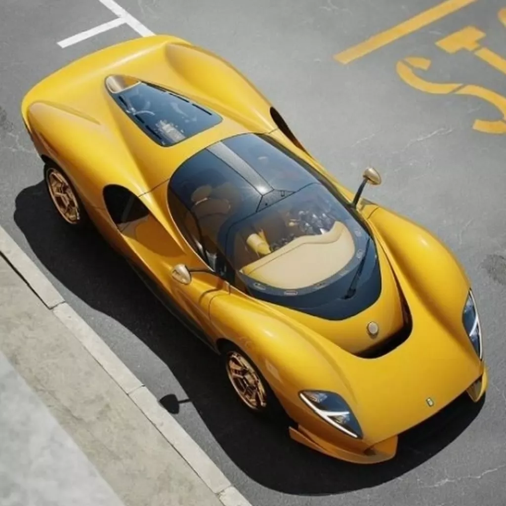 ミニカー　1/18 De Tomaso P72(イエロー) [PE83811]