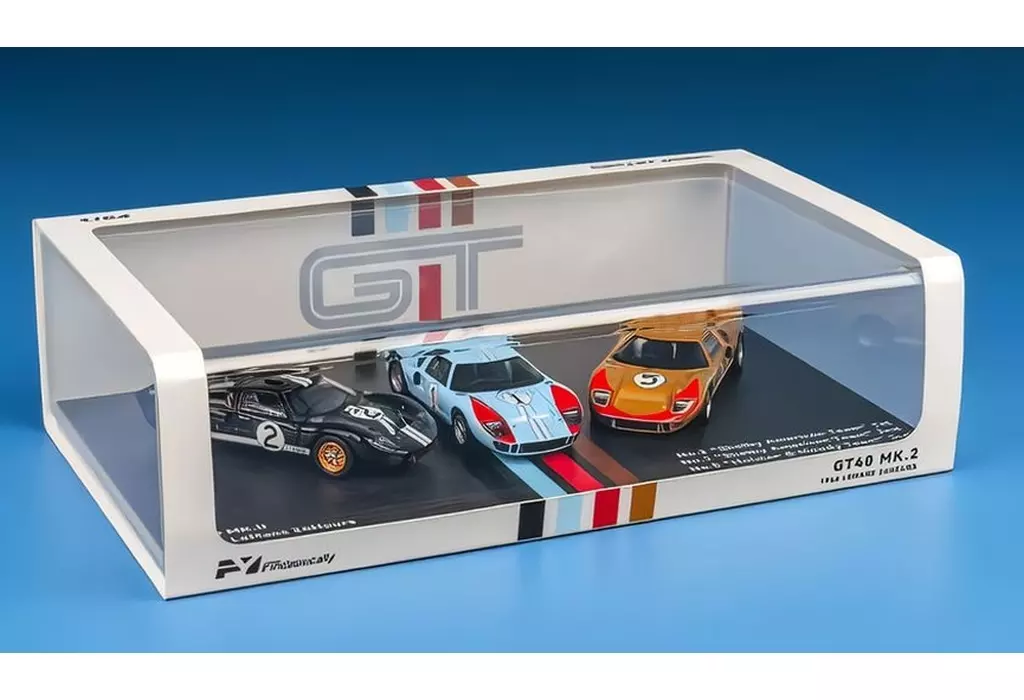 ミニカー　1/64 Ford GT40 MK.II 1966 LeMans 24h 3台セット (Black #2 + Blue #1 + Gold #5) [FY64056]