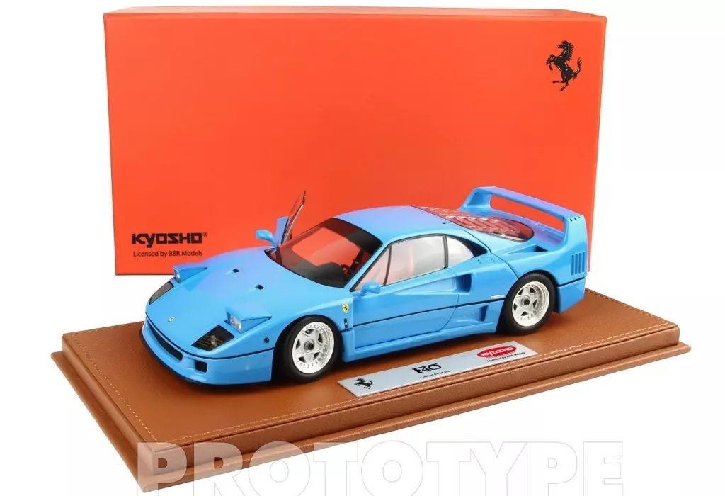 ミニカー　1/18 Ferrari F40 Light Blue And Silver Rims BBR-Kyosho [BBRKS013]