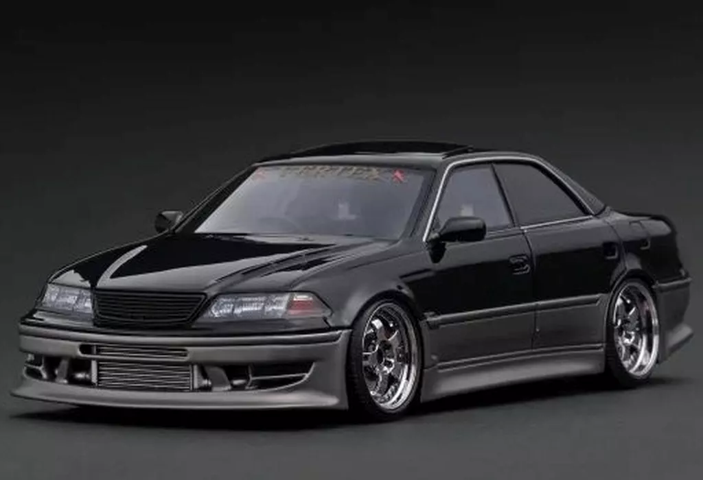 ミニカー　1/18 VERTEX JZX100 MARK-II(ブラック×ガンメタリック) [IG3579]