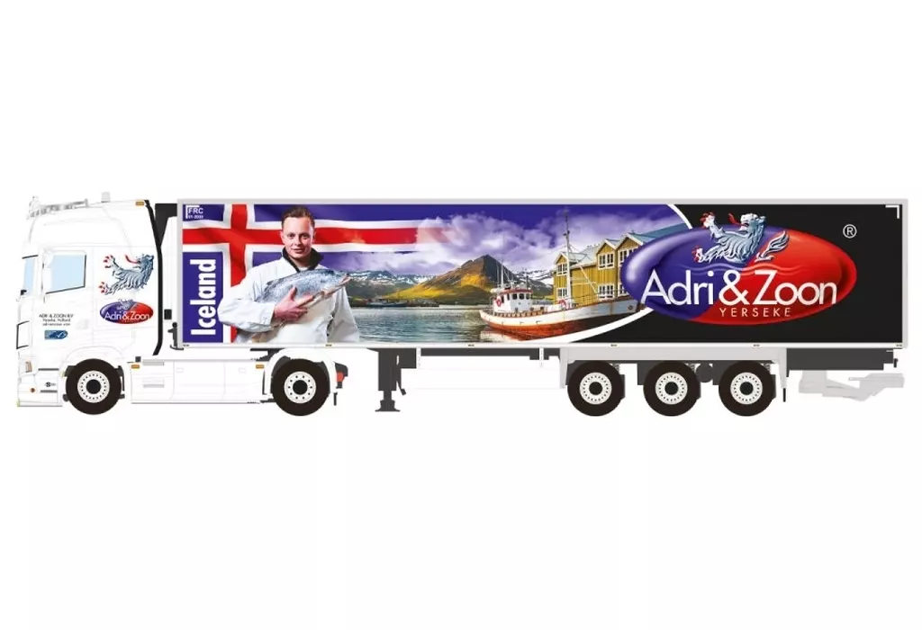 ミニカー　1/50 Adri ＆ Zoon SCANIA S HIGHLINE CS20H 4X2 REEFER TRAILER - 3 AXLE [01-4772]