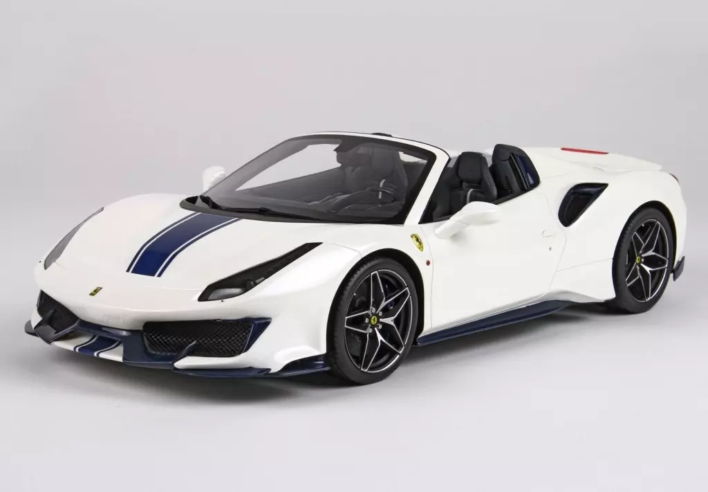 ミニカー　1/12 Ferrari 488 Pista Spider Open roof Bianco Italia [BBR1225A]