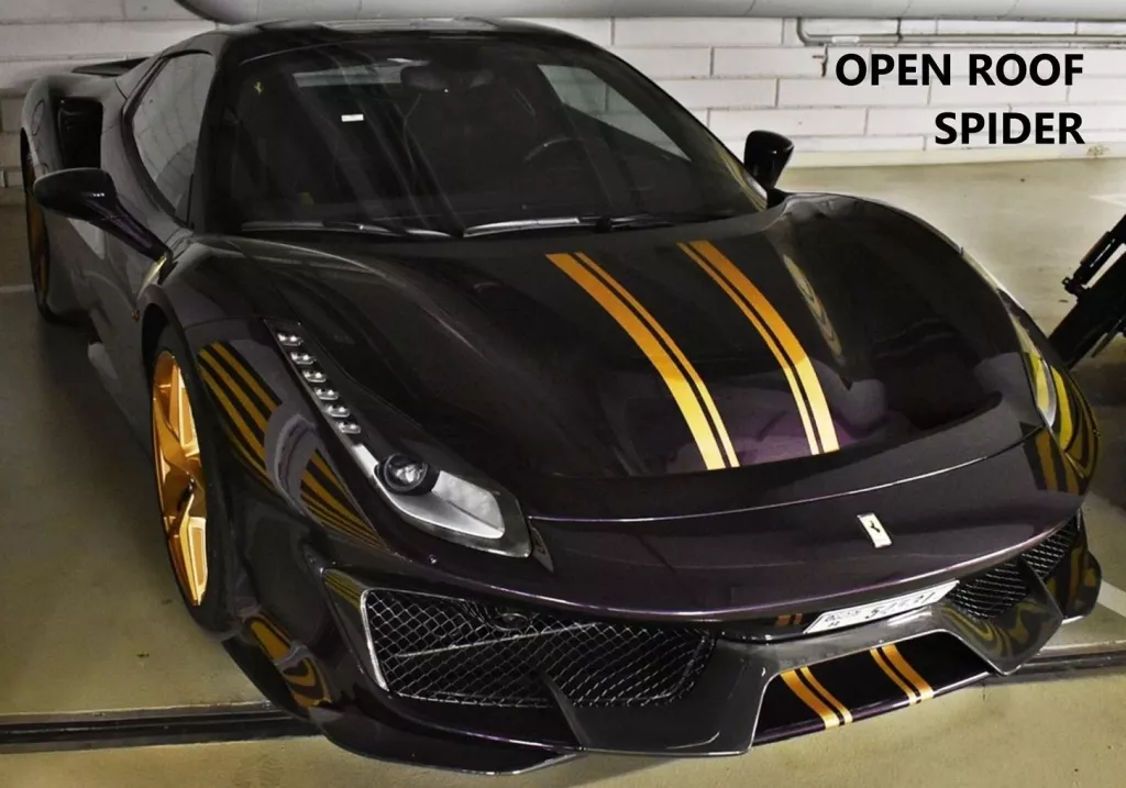 ミニカー　1/12 Ferrari 488 Pista Spider Open roof Viola Hong Kong - Gold [BBR1225E1]