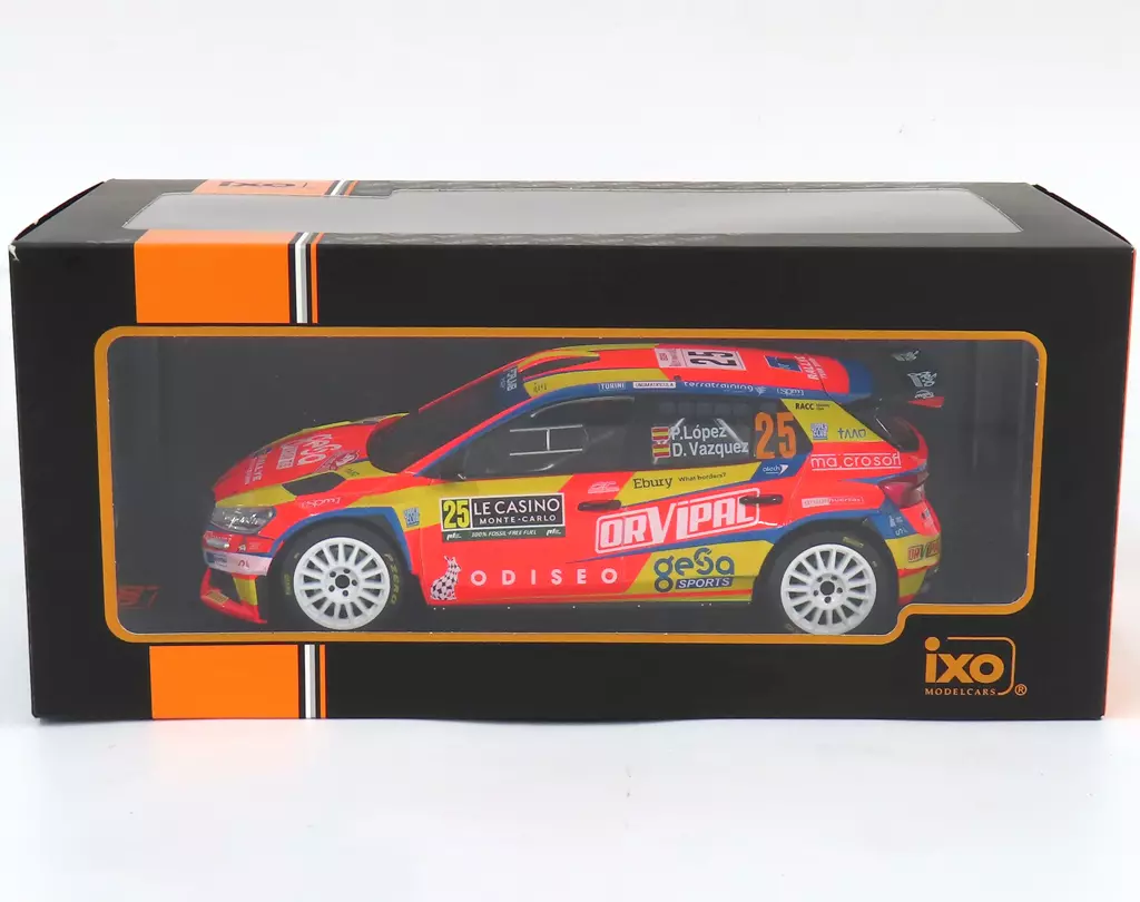ミニカー　1/18 SKODA FABIA RS Rally2 2023 Rallye Monte-Carlo 2024 #25(イエロー×オレンジ×ブルー) [18RMC199.22]