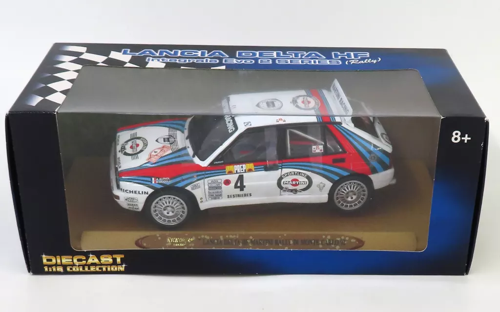 ミニカー　1/18 LANCIA DELTA HF MARTINI RALLY DI MONTE CARLO 92 MICHELIN #4(ホワイト×ブルー×レッド) [RK32123]