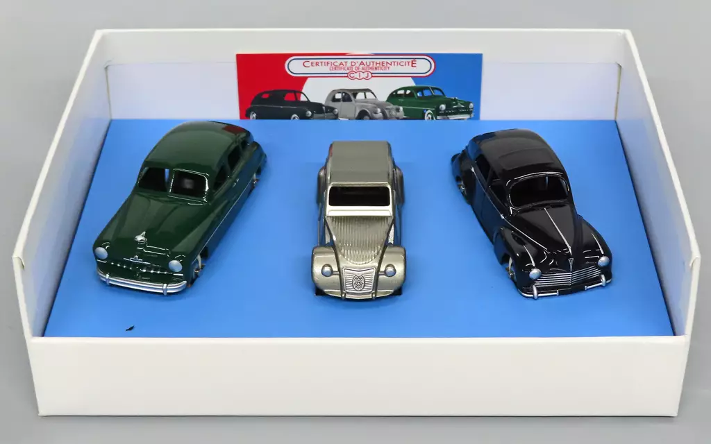 Coffret Salon De Paris 1949 – Norev – Citroën / Ford / Peugeot (Réf C80910)