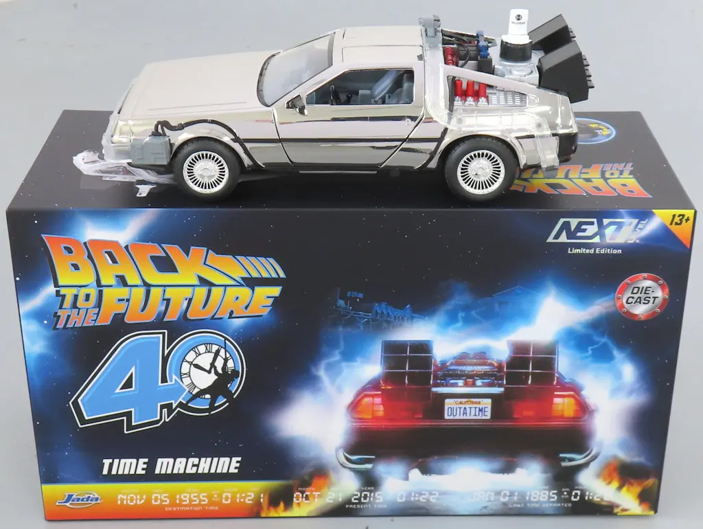 40周年記念シルバーメッキ　デロリアン JADA 1/24 バック・トゥ・ザ・フューチャー タイムマシーン