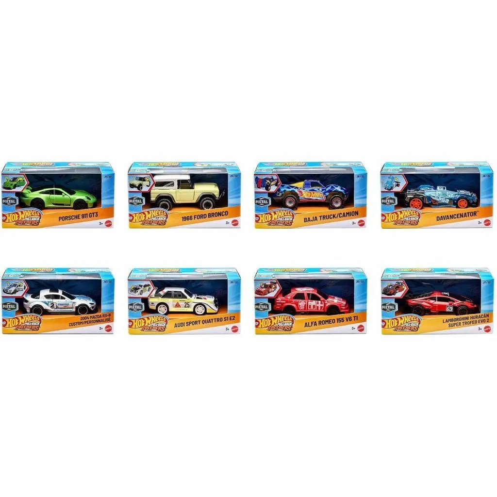 1/43 Hot Wheels プルバック 8個アソート [HPT04-986S]