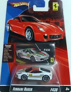 1/64 Ferrari F430 #43(ホワイト×レッド×グリーン) 「Hot Wheels FERRARI RACER」 [M9849-0519]