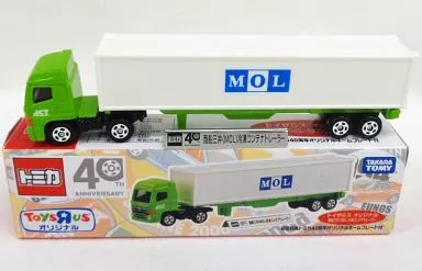 ミニカー　[初回特典付] 商船三井 MOL 冷凍コンテナトレーラー(ホワイト×グリーン) 「トイザらスオリジナル トミカ」