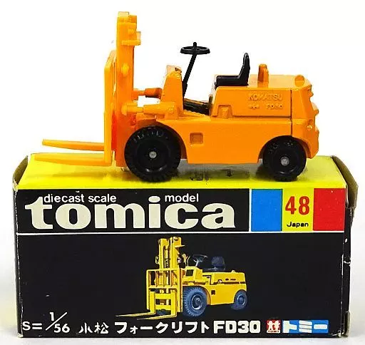 1/56 コマツ フォークリフト FD-30(オレンジ/黒箱/日本製) 「 No.48」（箱・ジャケット・ケース不備（中））