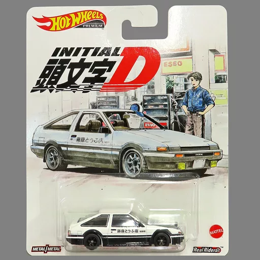 1/64 トヨタ AE86 スプリンタートレノ 藤原とうふ店(ホワイト×ブラック) 「頭文字D」Hot Wheels 新装版頭文字D全巻購入特典 [HCL64-ZZ10]