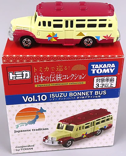 1/110 いすゞ ボンネットバス 折り紙デザイン仕様(アイボリー×ワインレッド) 「トミカで巡る! 日本の伝統コレクション Vol.10」