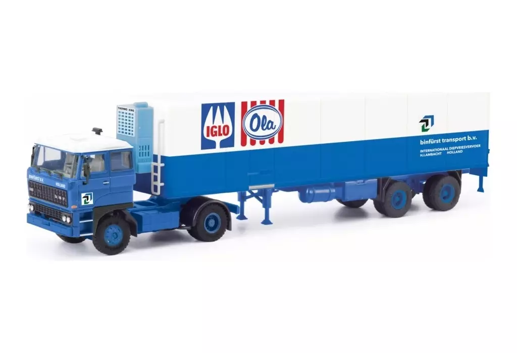 ミニカー　1/87 DAF 2800 冷蔵ボックスセミトレーラー ”Binfurst / IGLO” [HE87MBS026321]