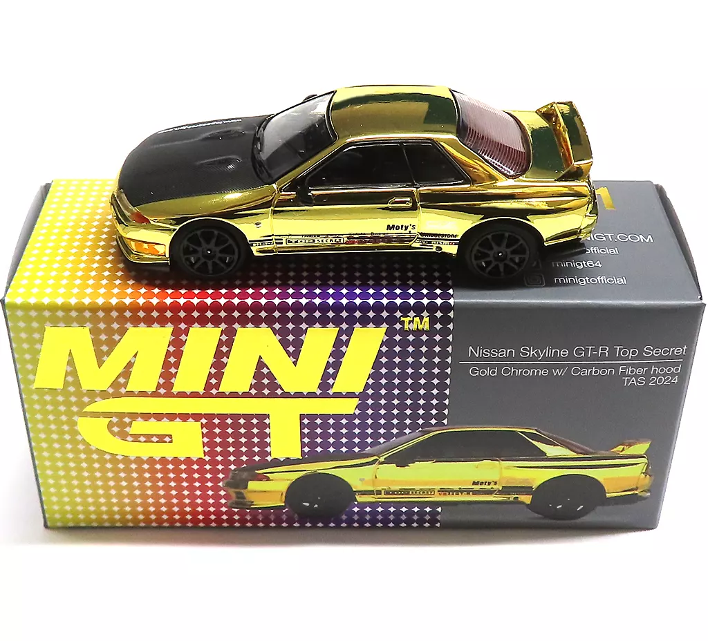 ミニカー　1/64 NISSAN SKYLINE GT-R TOP Secret VR32(ゴールドクローム) [MGT00671-R]