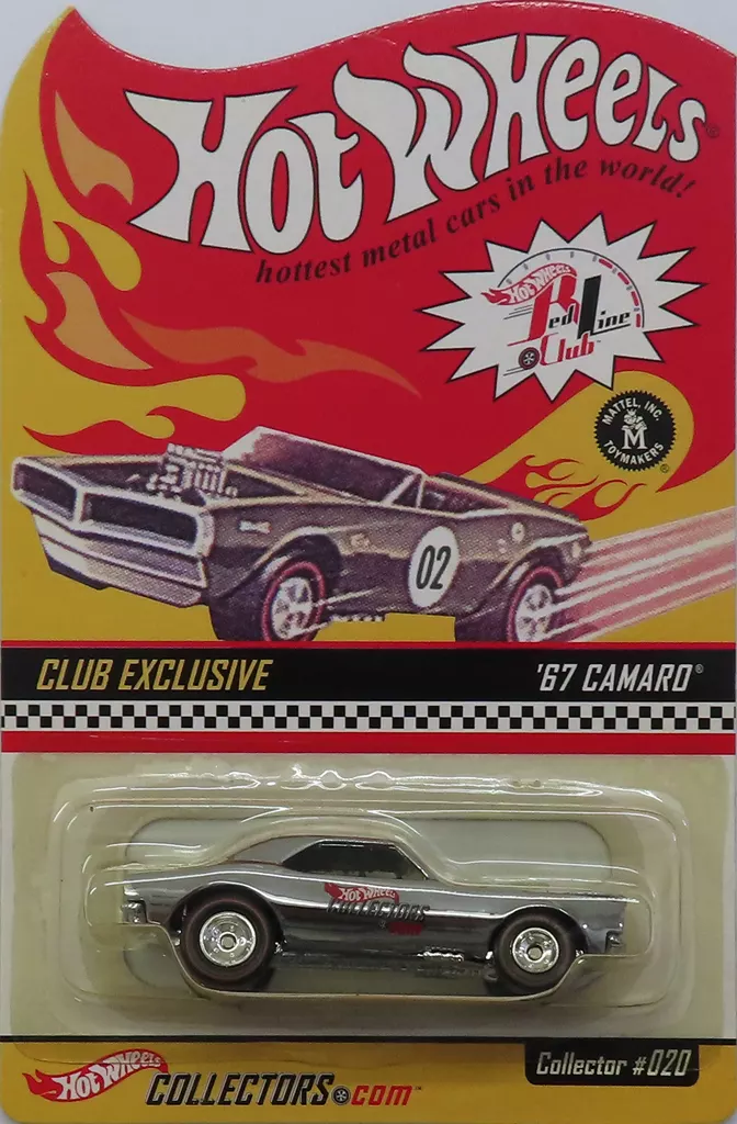 ミニカー　1/64 67 CAMARO(クローム×ブラック) 「Hot Wheels Red Line Club」 [85526]