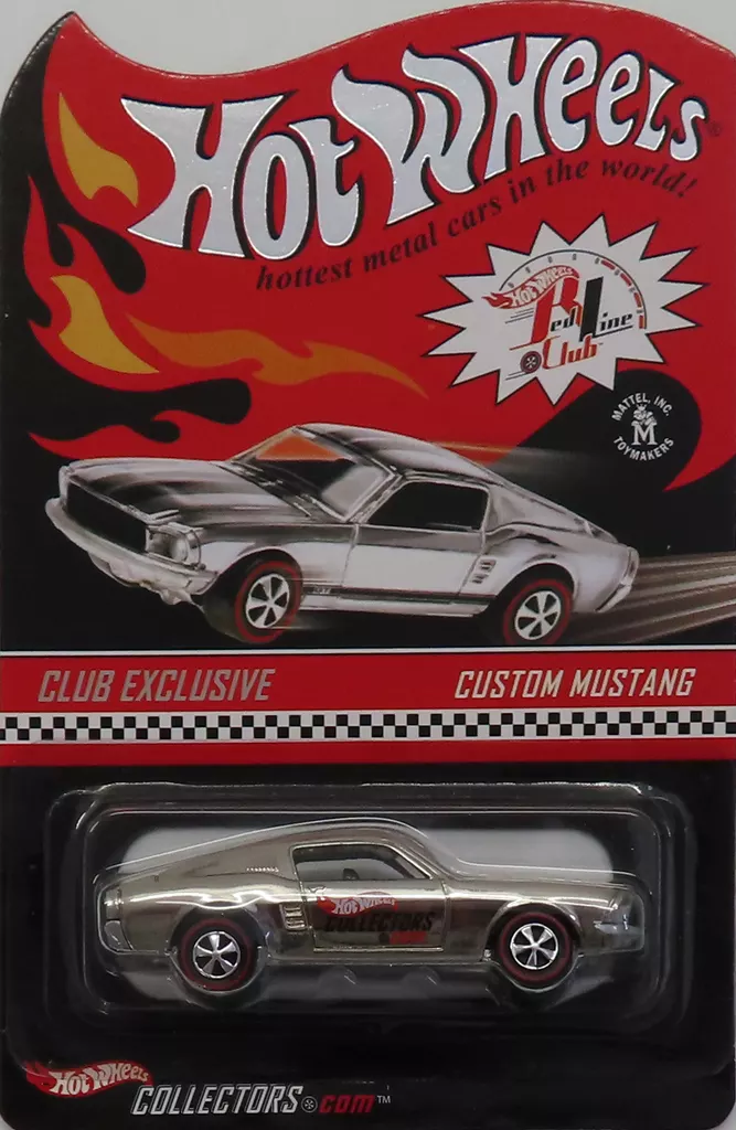 1/64 CUSTOM MUSTANG(クローム×ブラック) 「Hot Wheels Red Line Club」 [B2206]