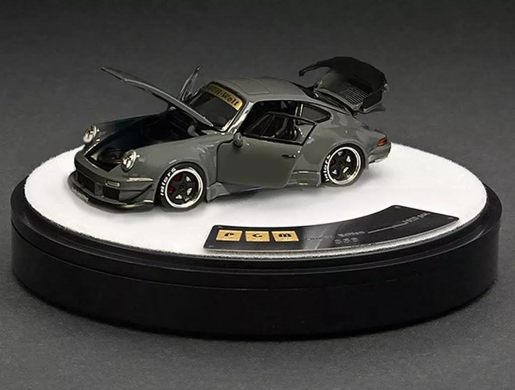 ミニカー　1/64 RWB 930(セメントグレー) Rotating display [PGM-640208-2]