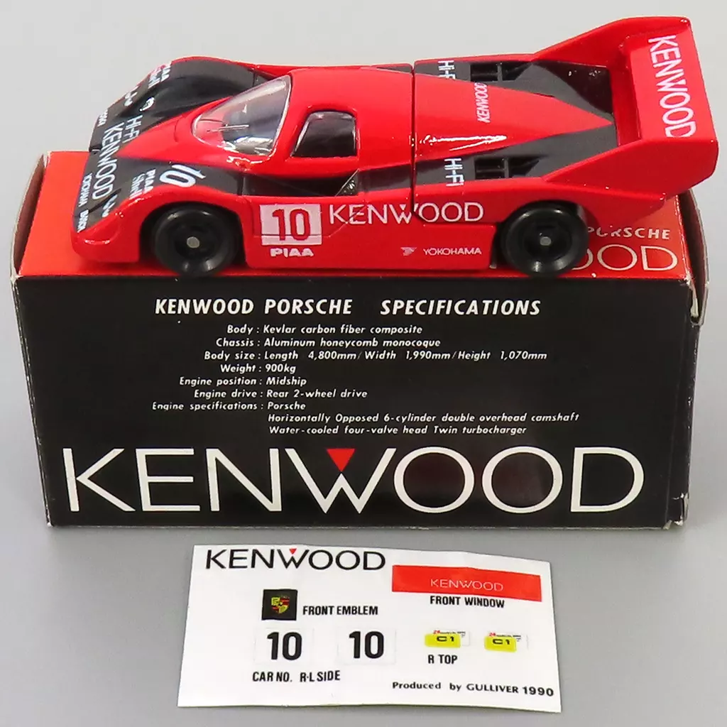 ミニカー　1/66 ポルシェ956 KENWOOD #10(レッド×ブラック) 「トミカ」 ガリバー特注