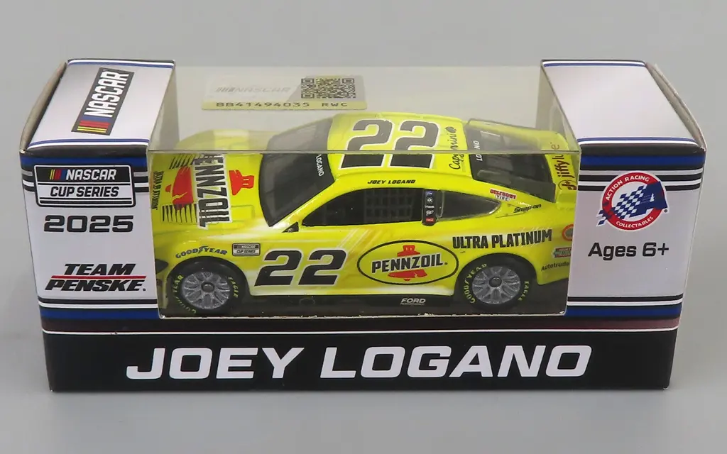 ミニカー　1/64 PENNZOIL 2025 フォード マスタング ジョーイ・ロガーノ #22 「NASCAR CUPシリーズ」 [LR328319]