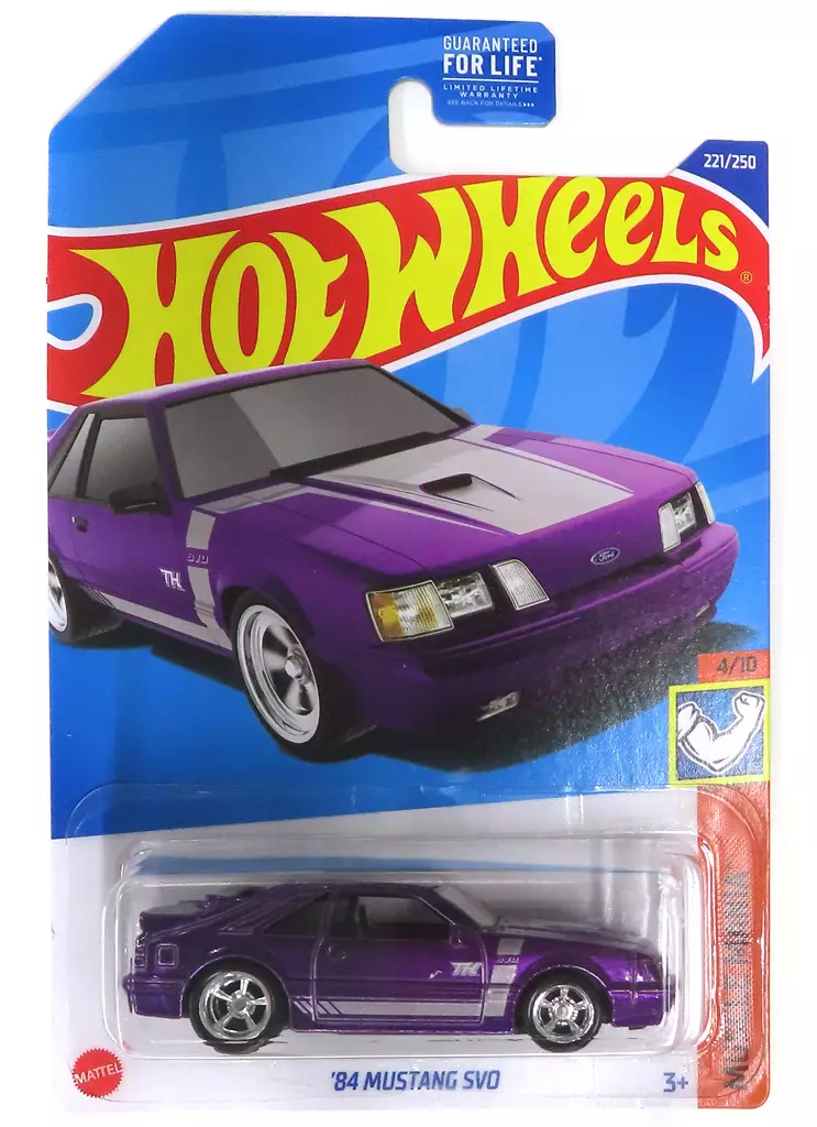 [STH] 1/64 ’84 MUSTANG SVO(メタリックパープル×シルバー) 「Hot Wheels MUSCLE MANIA」 [HCY19]