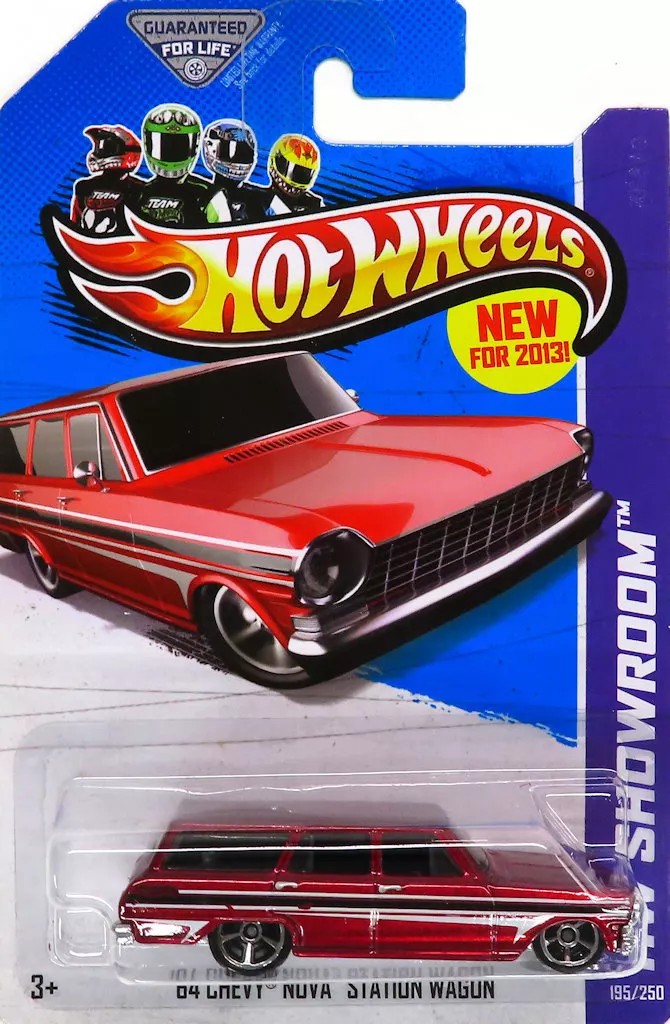Hot Wheels 1964 Chevy Nova Station Wagon Gasser - 1:64, HW RACE DAY, Blu, 2019