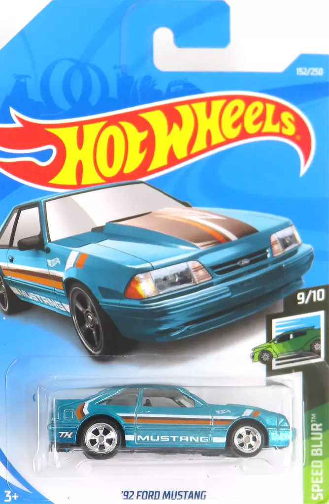 [STH] 1/64 ’92 FORD MUSTANG(メタリックブルー) 「Hot Wheels SPEED BLUR」 [FYG17]
