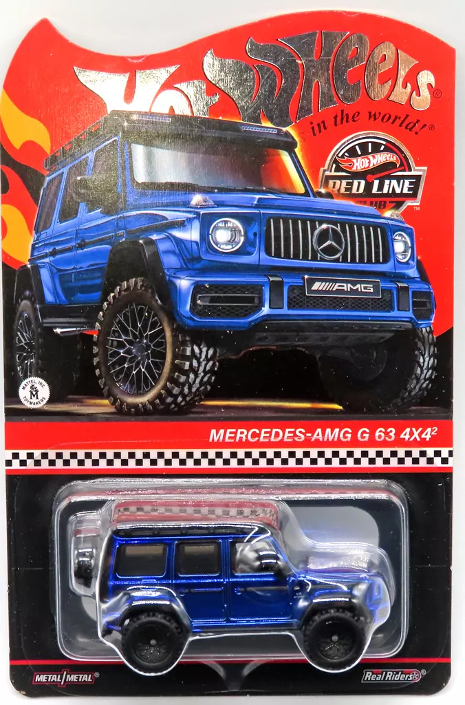 1/64 MERCEDES-AMG G 63 4×4(ブルーメタリック×ブラック) 「Hot Wheels RED LINE CLUB」 [HNL21]