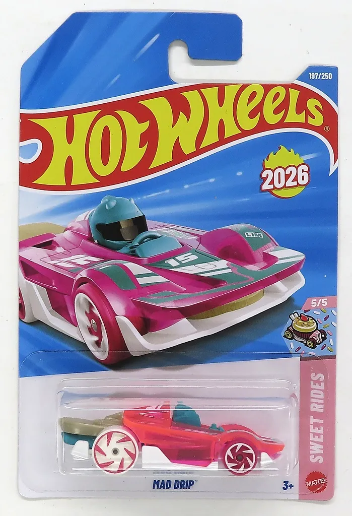 1/64 MAD DRIP #15(ピンク×ホワイト×グリーン) 「Hot Wheels SWEET RIDES」 [JJH57]