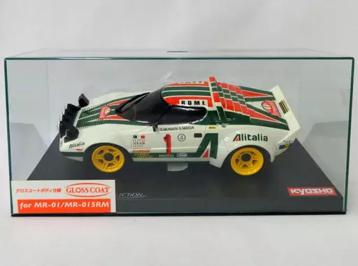 ラジコン　1/27 LANCIA STRATOS ’77 Monte Carlo #1(ホワイト×グリーン×オレンジ) グロスコートボディ仕様 ミニッツレーサー用替えボディ 「オートスケールコレクション」 [MZG16MC]