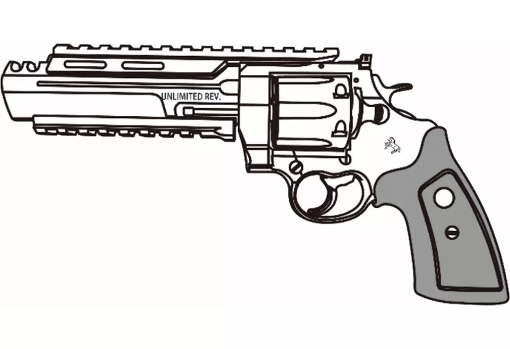 ガス COLT ANACONDA アンリミテッドリボルバー Wディープブラック ABS 木製グリップ