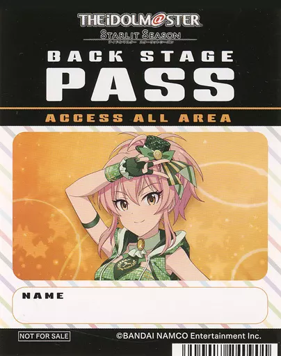 城ヶ崎美嘉 BACK STAGE PASS風ステッカー 「アイドルマスター スターリットシーズン 発売記念フェア in アニメイト」 対象商品購入特典