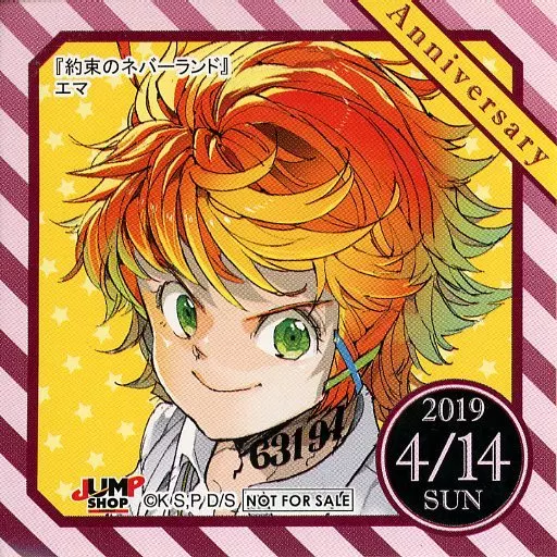 約束のネバーランド 約ネバ レイ エマ ノーマン 365日ステッカー ジャンショ 約束のネバーランド エマ＆ノーマン＆レイ 365日ステッカー | K