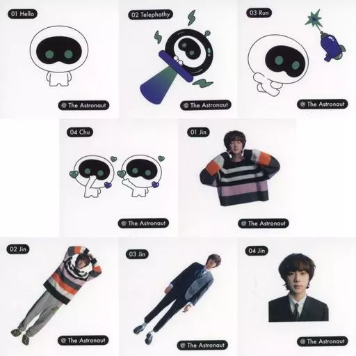BTS JIN THE ASTRONAUT シール 135枚セット Amazon.co.jp: JIN of BTS - [The Astronaut] (VERSION 01