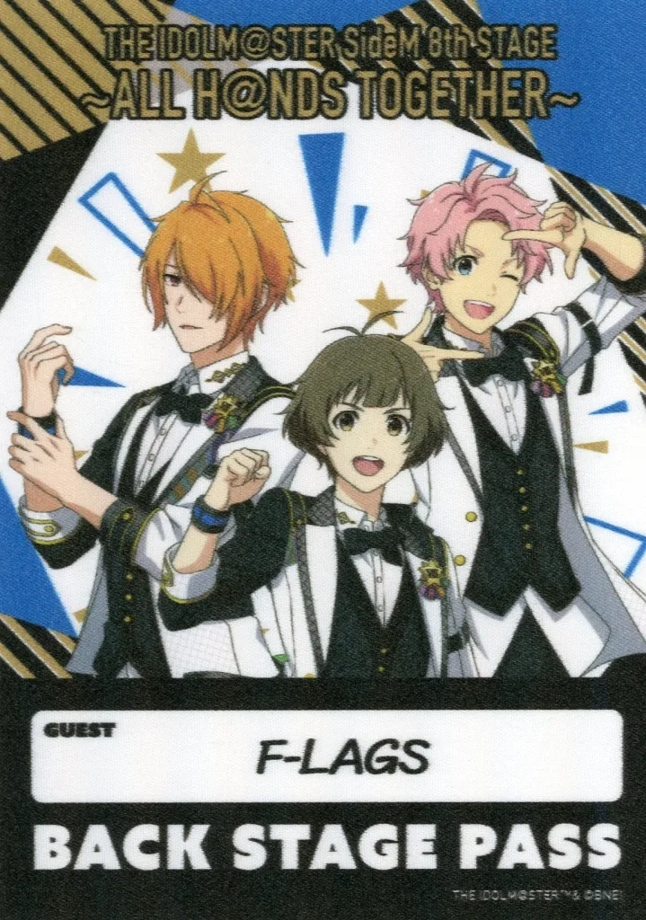 315Pro F-LAGS 公式バックステージパス風ステッカー 「THE IDOLM＠STER SideM 8th STAGE ～ALL H＠NDS TOGETHER～」