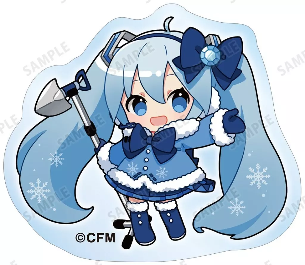 雪ミク(2012) 「SNOW MIKU 2024 トレーディング 雪ミク Art by びんちょうまぐろ アクリルステッカー」